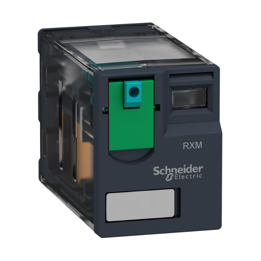 Schneider RXM3AB1BD 24VDC 10A 3 Kontak Test Butonlu Röle