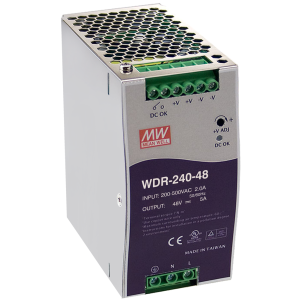 Meanwell WDR-240-48 5A 48VDC 240W DIN Güç Kaynağı