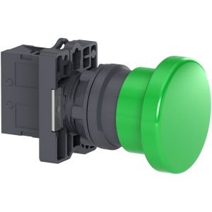 Schneider XA2EC31 Yaylı buton Ø22 - mantar kafalı Ø40 - siyah - 1NA