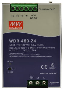 Meanwell WDR-480-24 20A 24VDC 480W DIN Güç Kaynağı