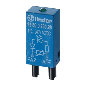 Finder F.99.80.9.220.99 Yeşil Ledli+Diyot Modül ( Standart Polarizasyon)