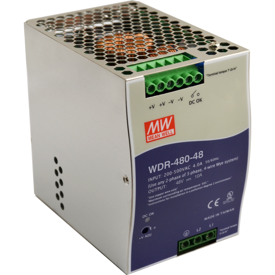 Meanwell WDR-480-48 10A 48VDC 480W DIN Güç Kaynağı