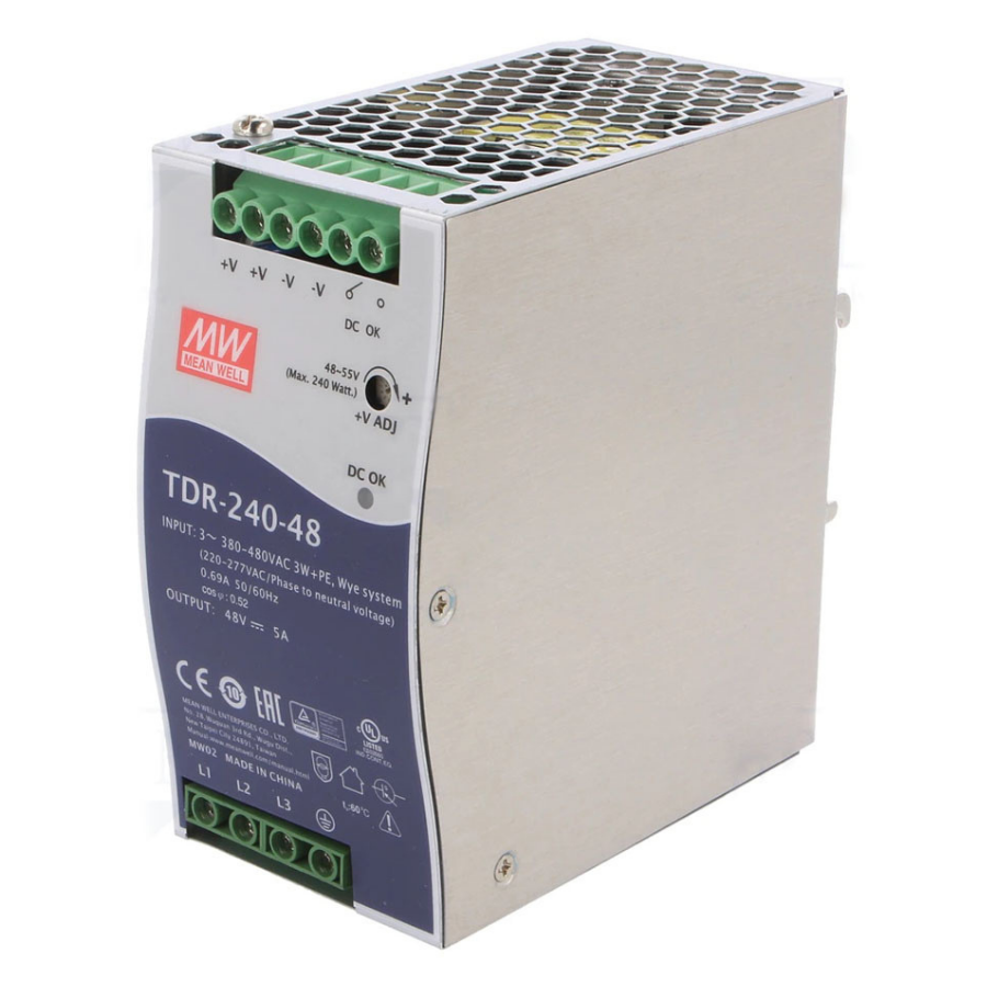 Meanwell TDR-240-48 5A 48VDC 240W Trifaze Güç Kaynağı
