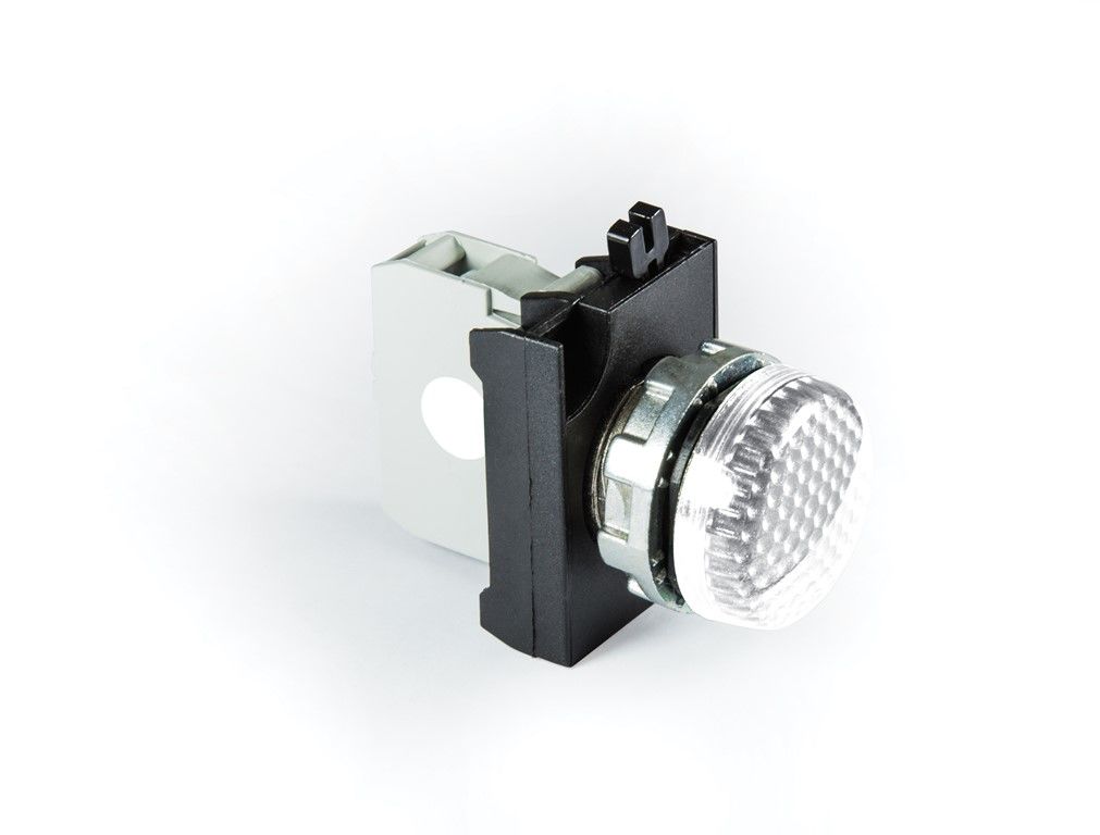 Emas CM0B0XB CM Serisi Metal LED'li 100-230V AC Beyaz 22 mm Sinyal