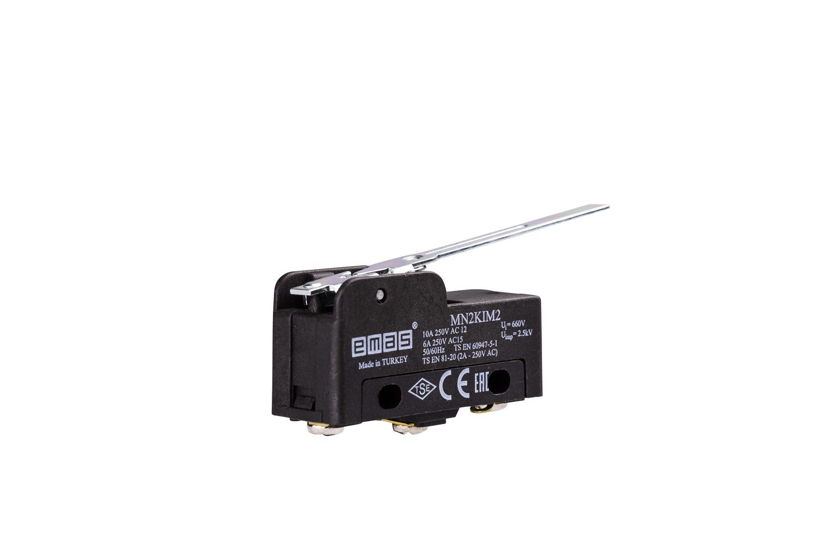 Emas MN2KIM2 Metal Uzun Kollu 1CO MN2 Serisi Plastik Mini Switch