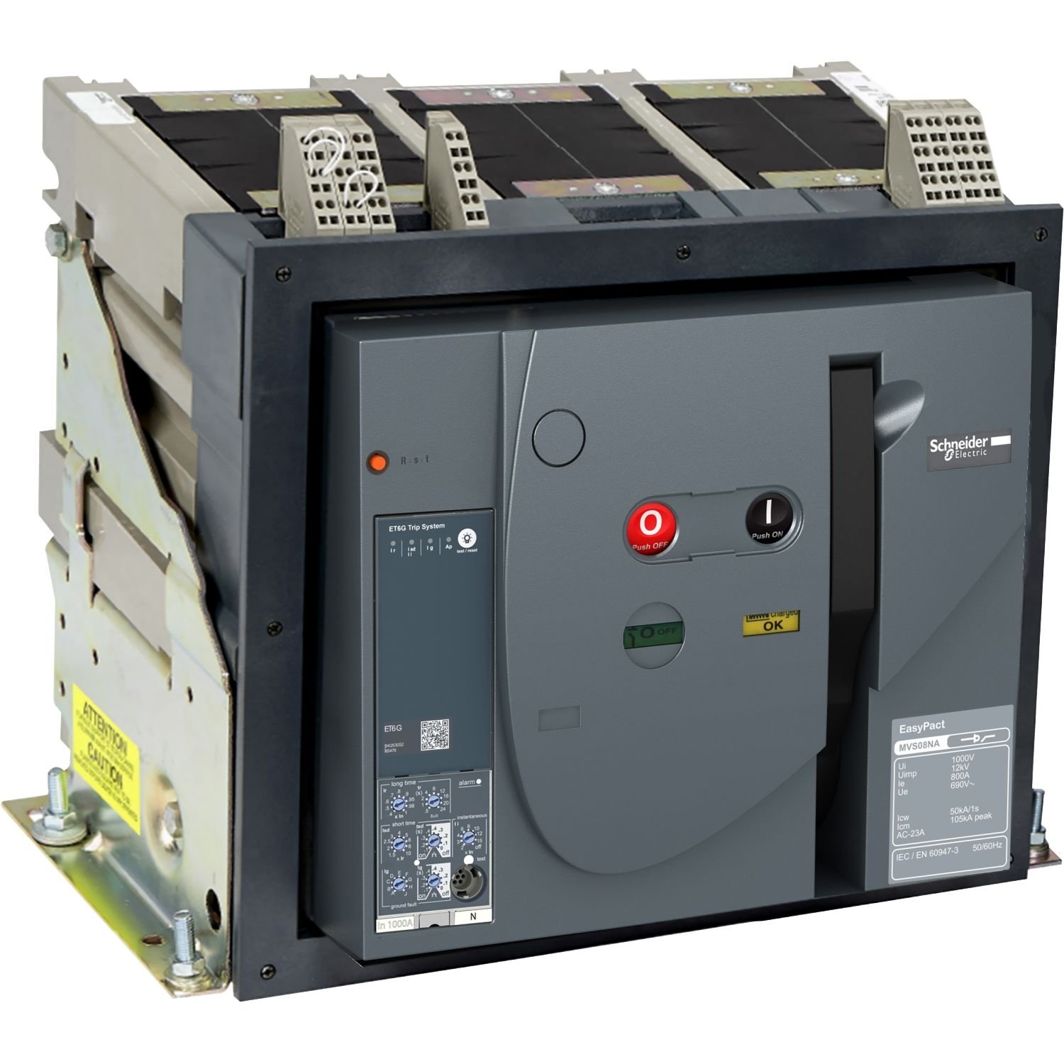 Schneider MVS25H3MF5L EP MVS CB 2500A 65kA 3P MF ET5 Sabit Manuel Devre Kesici