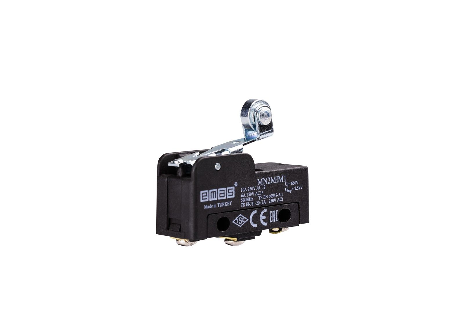 Emas MN2MIM1 Metal Kısa Kollu Makaralı 1CO MN2 Serisi Plastik Mini Switch