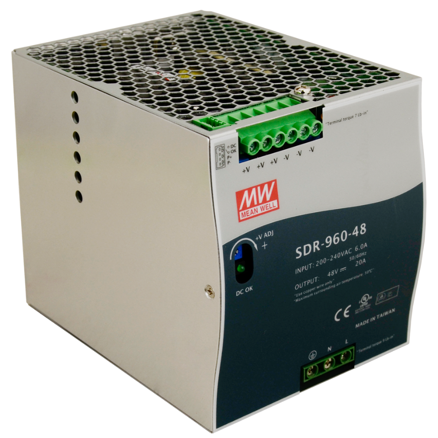 Meanwell SDR-960-48 20A 48VDC 960W DIN Güç Kaynağı