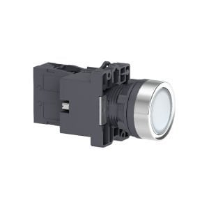 Schneider XA2EW31B1 Beyaz Işıklı Yaylı Buton Ø22 24V AC/DC 1NA