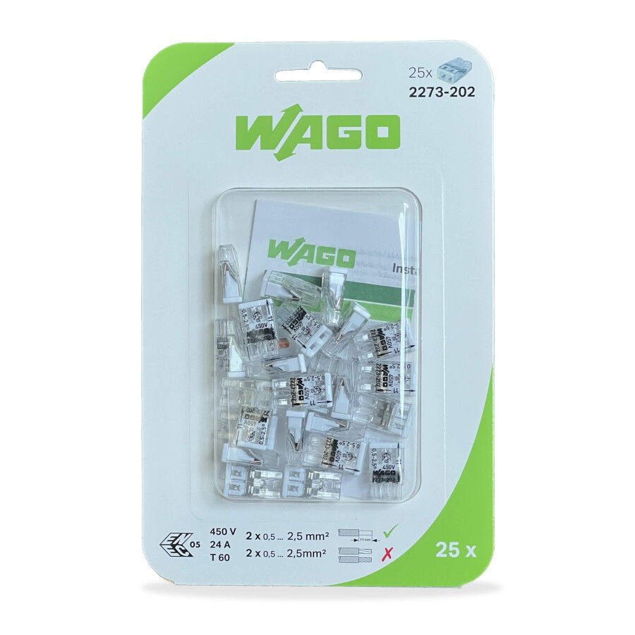 Wago 2273-202 2x2.5 mm 2 Li Çok Amaçlı Buat Klemens