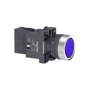 Schneider XA2EW36B1 Mavi Işıklı Yaylı Buton Ø22 24V AC/DC 1NA
