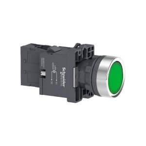 Schneider XA2EW33M1 Yeşil Işıklı Buton Ø22 220V AC 1NO