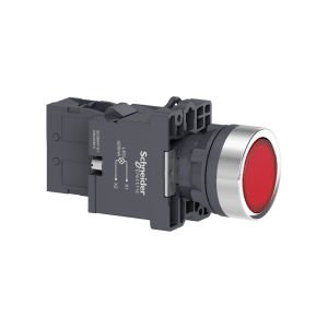 Schneider XA2EW34M1 Kırmızı ışıklı yaylı buton- Ø22 - - 220V AC - 1NA