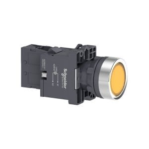 Schneider XA2EW35M1 Sarı Işıklı Yaylı Buton Ø22 220V AC 1NA