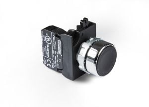 Emas CM100DH CM Serisi Metal 1NO Yaylı Düz Siyah 22 mm Buton