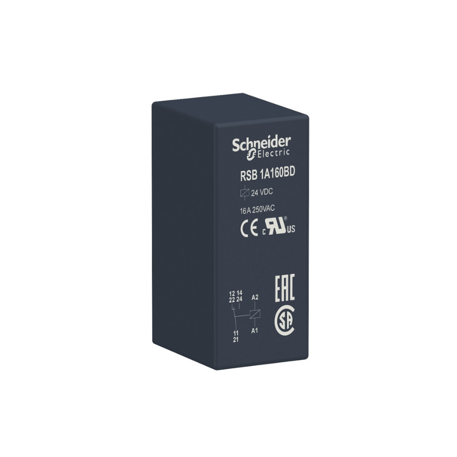 Schneider RSB1A160BD 24VDC 16A 1 Kontak 5 Pin Röle