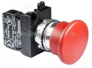 Emas CM100MK CM Serisi Metal 1NO Yaylı 40 mm Mantar Kırmızı 22 mm Buton