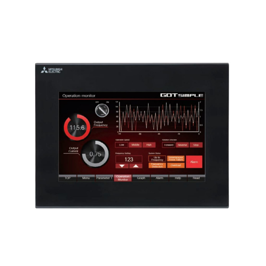 Mitsubishi GS2107-WTBD-N 7 İnç 800X480 TFT 24VDC IP65F HMI Dokunmatik Operatör Panel Ekran 584883