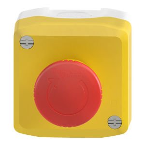 Schneider XALK178F sarı istasyon - 1 kırmz mantar başlık basm düğ Ø40 döndürlrk serbs bırakılan 2NK