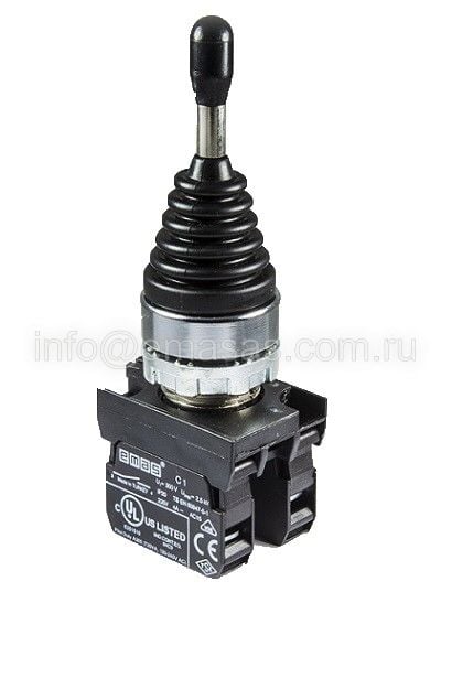 Emas CM101DJ21 CM Serisi Metal 1NO+1NO Joystick Dönüşlü 2 Pozisyonlu 22 mm Buton