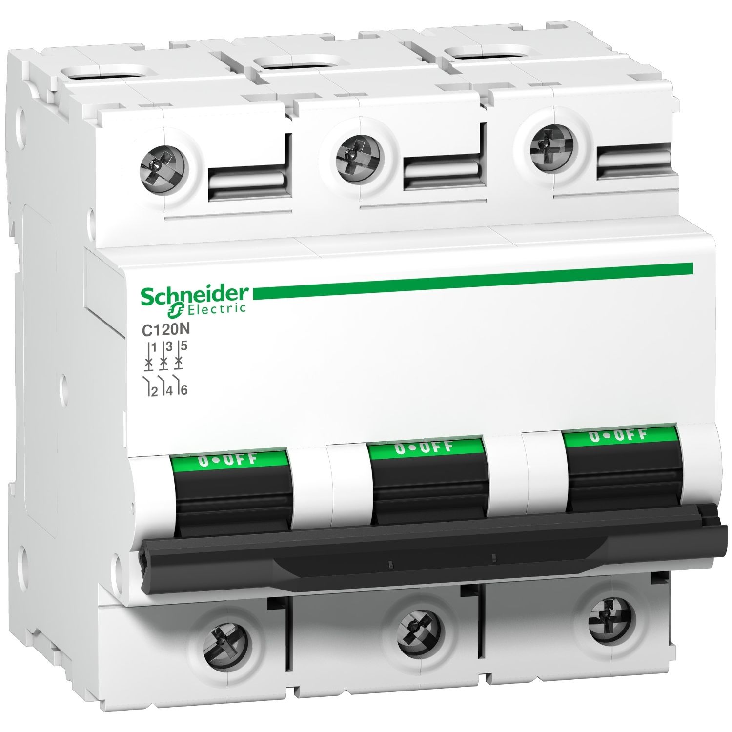 Schneider A9N18369 Acti9 C120N 3P 125A, 10kA C eğrisi Otomat