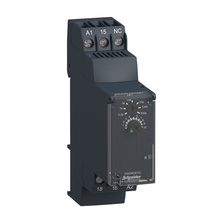 Schneider RE22R1QCMU 8A 1CO 24VDC 24-240VAC 0,05Saniye - 300Saat Yıldız Üçgen Zaman Rölesi