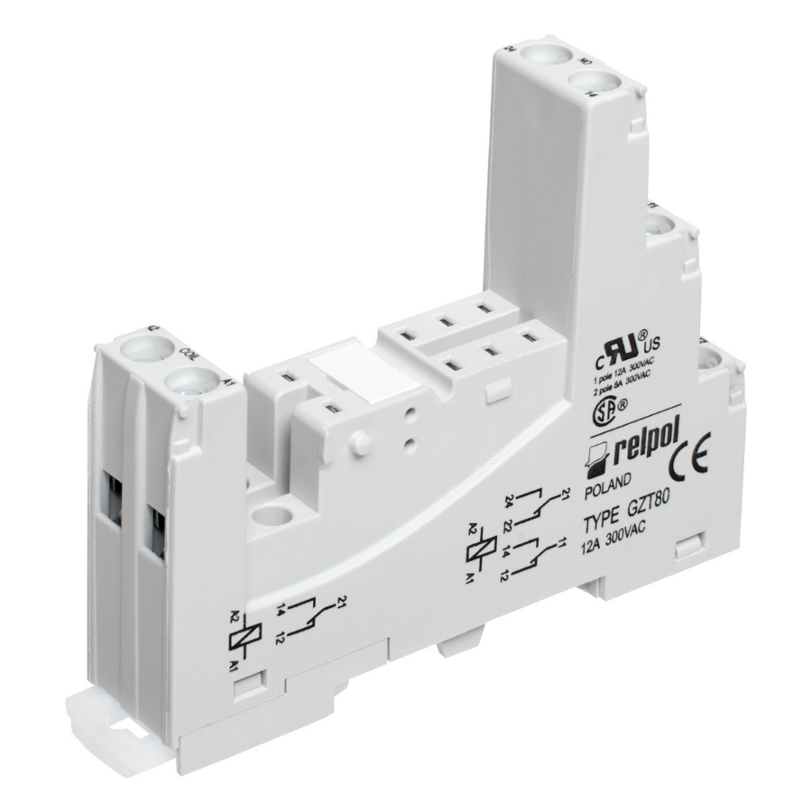 Relpol GZT80-GRAY 2 Kontak RM84/85 Serisi İçin 8 Pin Soket Gri