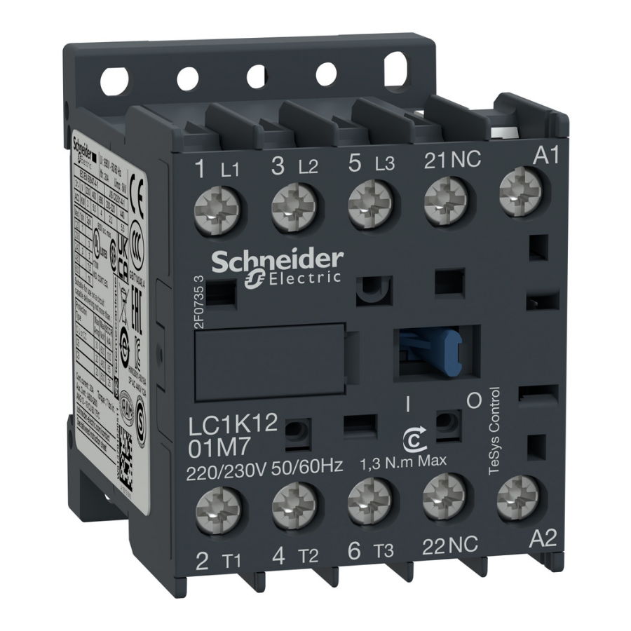 Schneider LC1K1201M7 220VAC 5.5 kW 12A 1 NC Mini Kontaktör