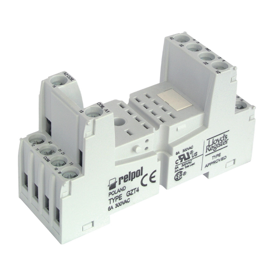 Relpol GZT4-GRAY R4N/R2N Serisi İçin 4 CO 14 Pin Soket Gri