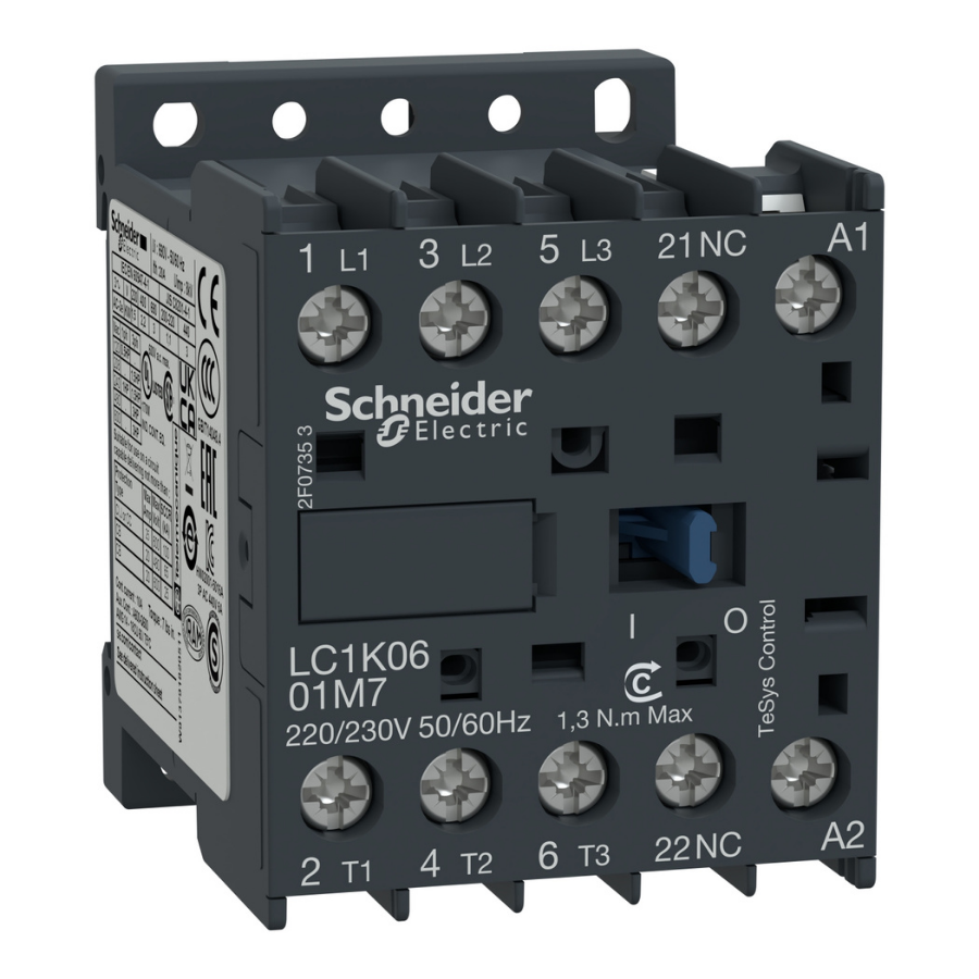 Schneider LC1K1601M7 220VAC 7.5 kW 16A 1 NC Mini Kontaktör