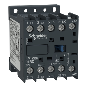 Schneider LP1K0601BD 24VDC 2.2 kW 6A 1 NC Mini Kontaktör