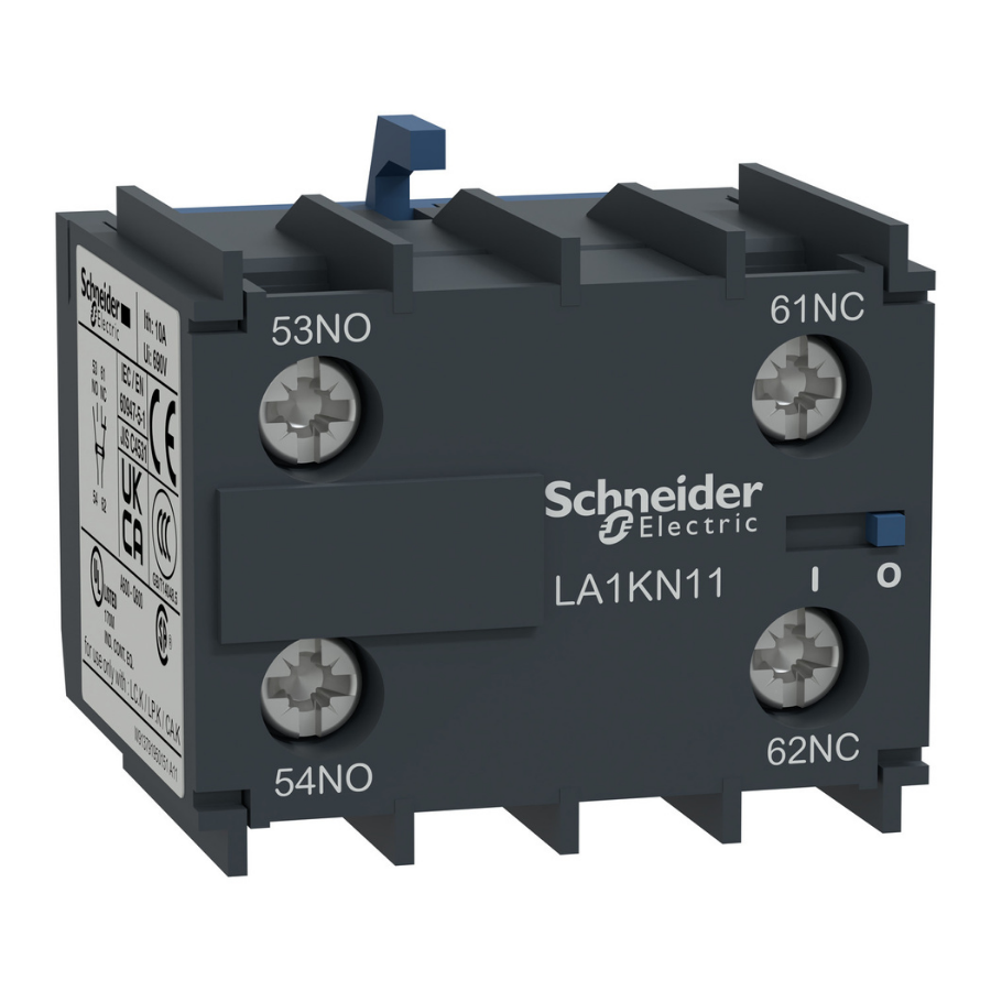 Schneider LA1KN11 1NO 1NC TeSys K Kontaktör Yardımcı Kontak Bloğu