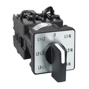 Schneider K1F027MLH kam voltmetre anahtarı - 3L ve 3L-N - 45° - 12 A - vida montajı