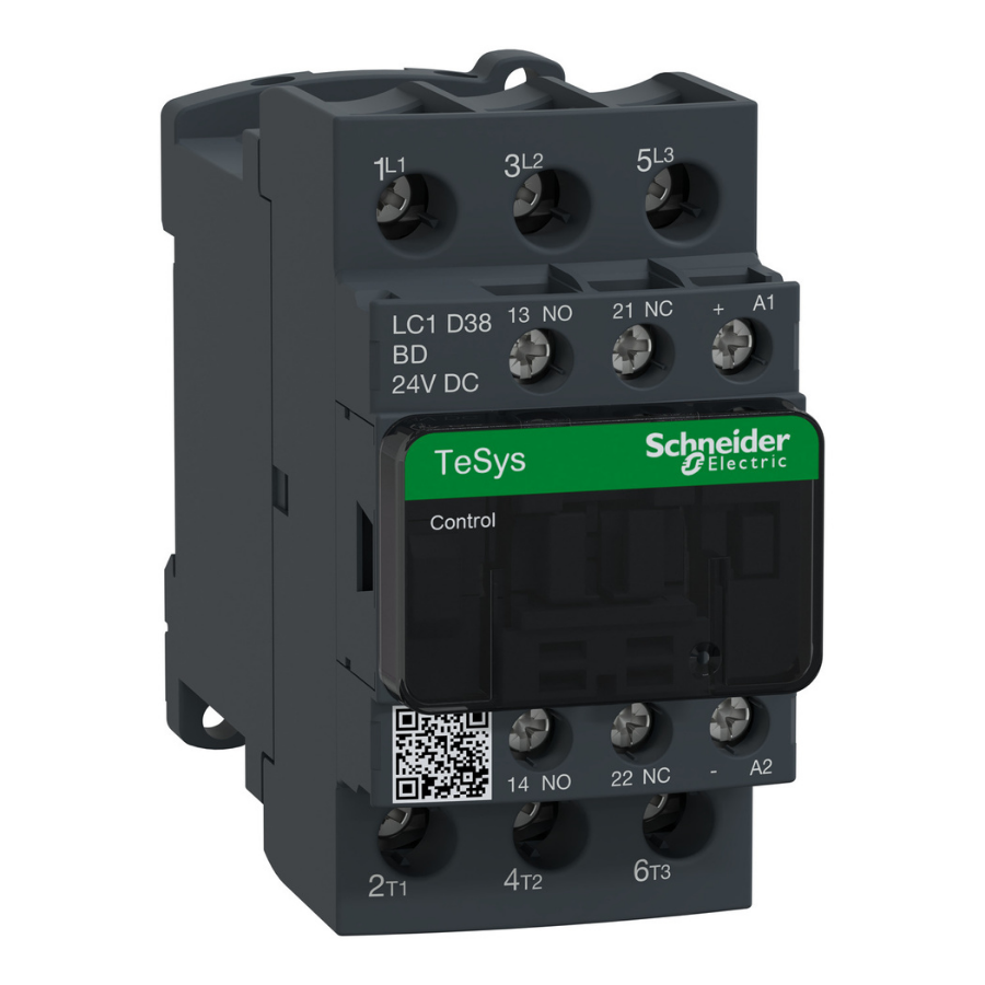 Schneider LC1D38BD 24V DC 18.5 kW 38A 1NO 1NC Kontaktör