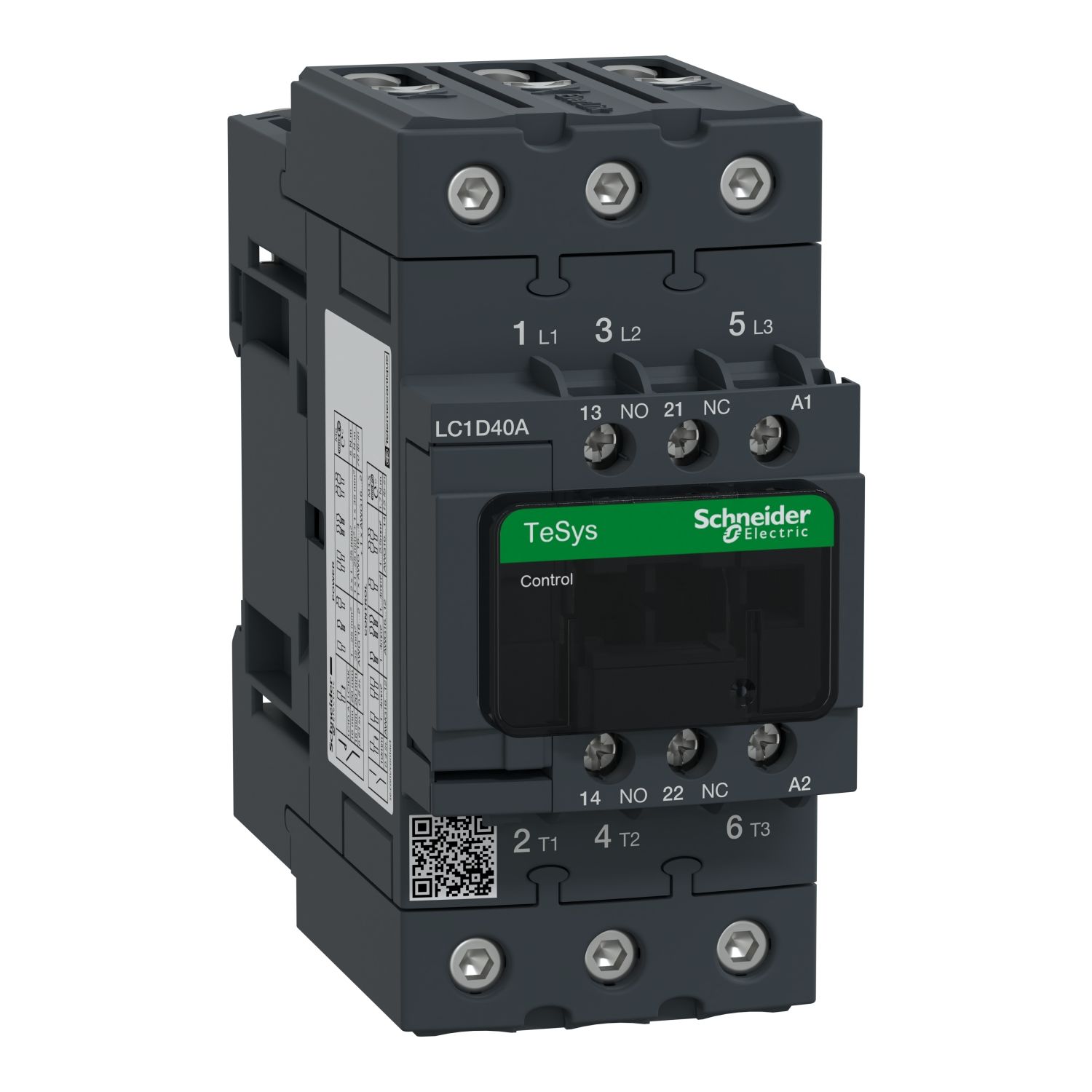 Schneider LC1D40AE7 48V AC 18.5 kW 40A 1NO 1NC Kontaktör