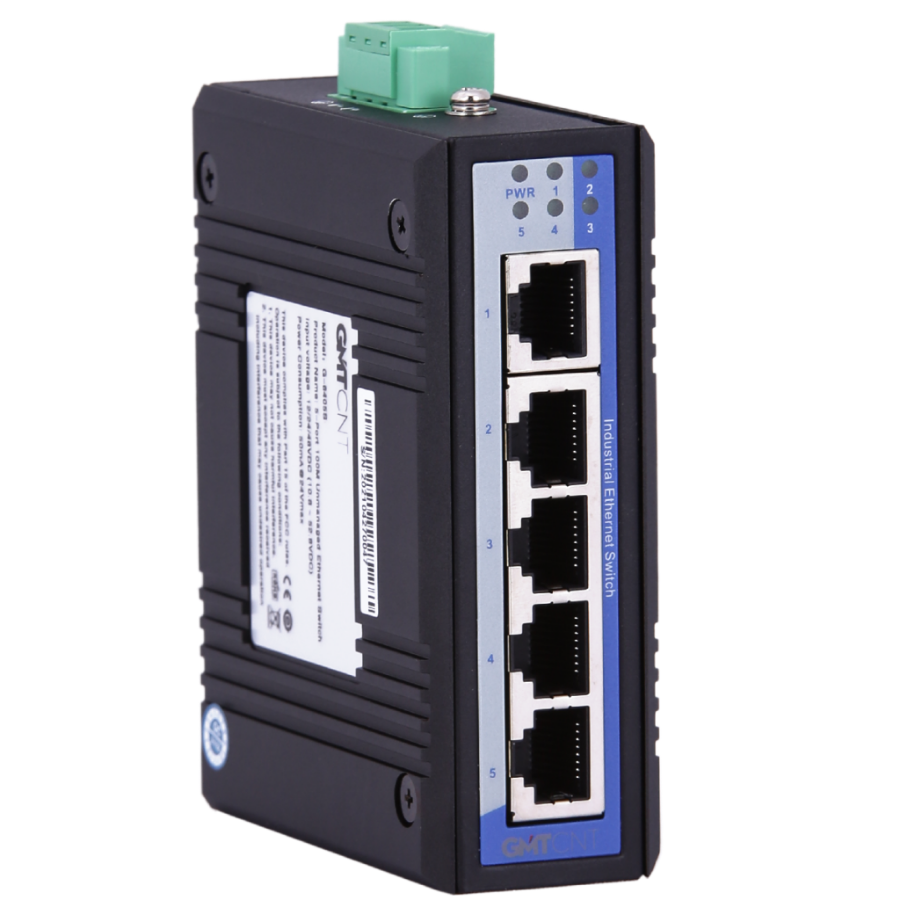 GMTCNT G-6405S 5 Port RJ45 12-48VDC Ethernet Switch
