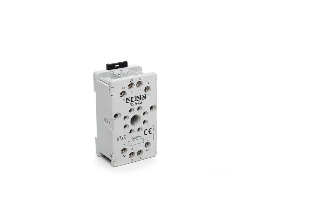 Emas RS1P08G1 RS1 8 Pin Gri Röle Soketi