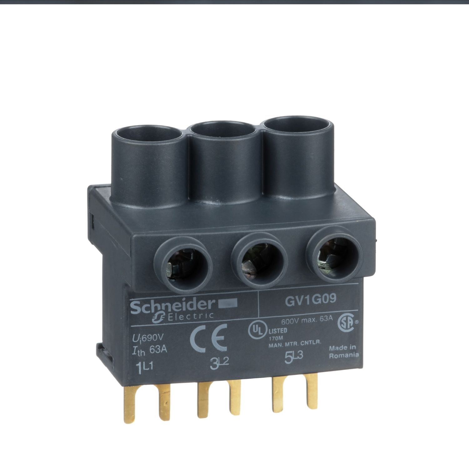 Schneider GV1G09 Terminal Bloğu 3P Üstten