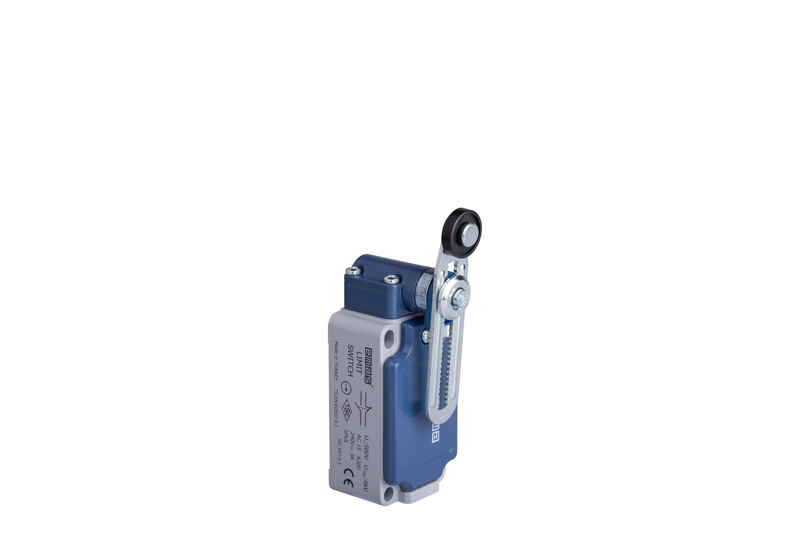 Emas L52K13MEP122 L52 Metal Gövde 18 mm Plastik Ayarlanabilir Kollu Makara Ani Hareketli 1NO+1NC Sınır Şalter