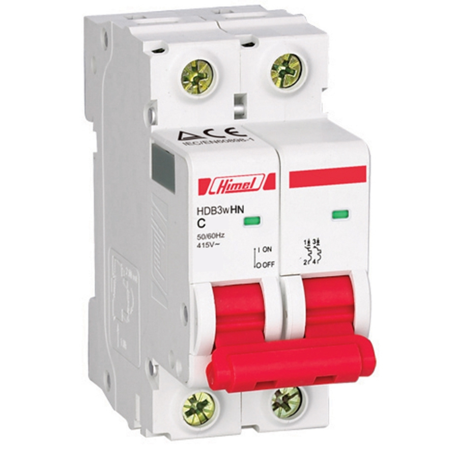 Himel HDB3WHL2C6 2X6A 4.5 kA C Tipi Otomatik Sigorta
