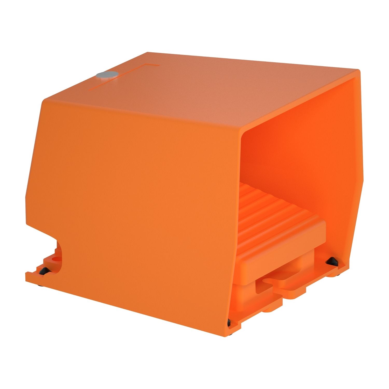 Schneider XPER310 tek ayak anahtarı - IP66 - kapaklı - metalik - turuncu - 1 NK + 1 NA