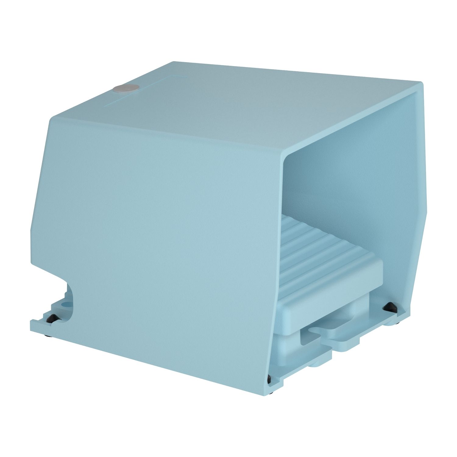 Schneider XPEM510 tek ayak anahtarı - IP66 - kapaklı - metalik - mavi - 1 NK + 1 NA
