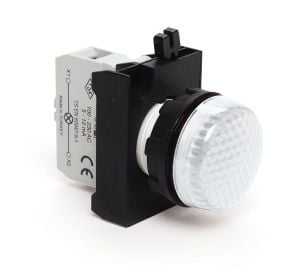 Emas CP0B0XB CP Serisi Plastik LED'li 100-230V AC Beyaz 22 mm Sinyal