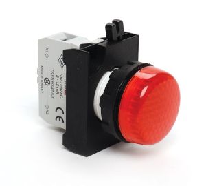 Emas CP0K0XK CP Serisi Plastik LED'li 100-230V AC Kırmızı 22 mm Sinyal