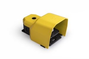 Emas PDKA11BX10 PDK Serisi Metal Korumalı 1NO+1NC Taşıma Kol Delikli Tekli Sarı Plastik Pedal