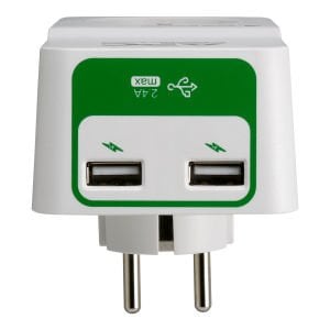 Schneider PM1WU2-GR 2 USB Portlu Tekli Akım Korumalı Priz