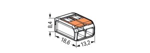 Wago 221-412 2x4mm Çok Amaçlı Buat Klemens Turuncu