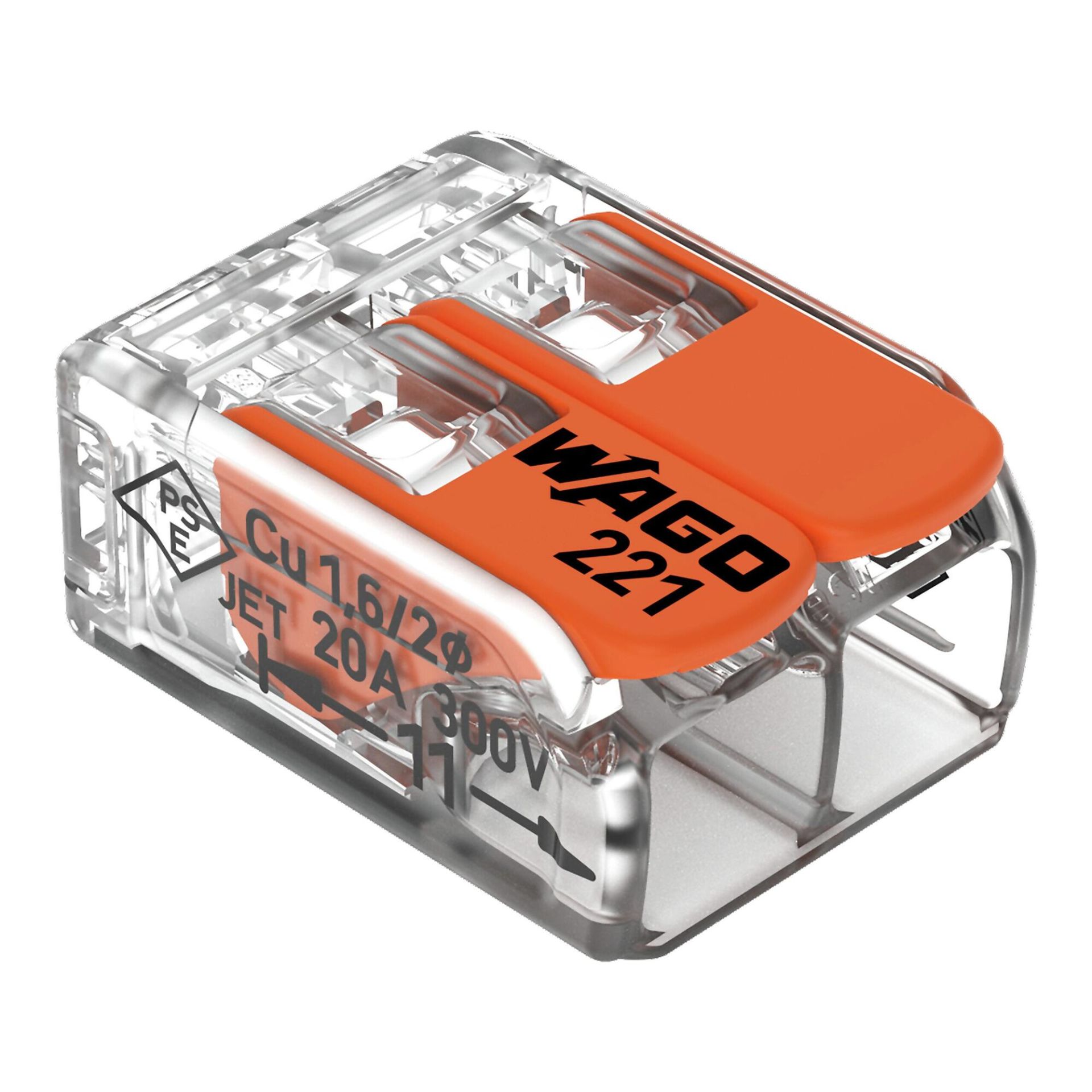 Wago 221-412 2x4mm Çok Amaçlı Buat Klemens Turuncu
