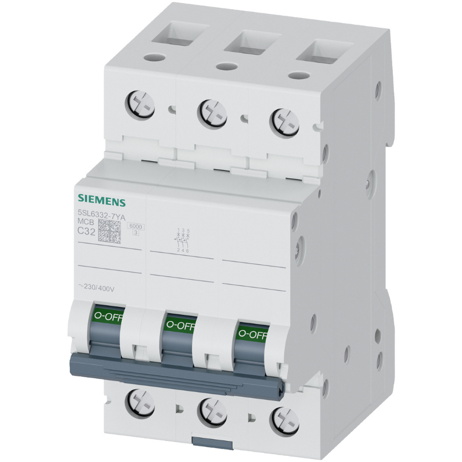 Siemens 5SL6332-7YA 6kA C Tipi 32 Amper Üçlü Otomatik Sigorta