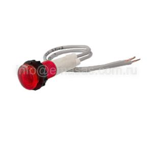 Emas S100LK1 S Serisi Plastik LED'li 12V AC/DC Kırmızı 10 mm Sinyal